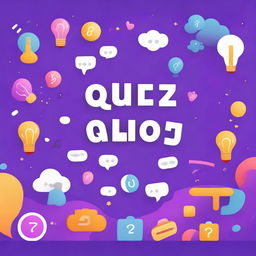 A lively poster for a quiz game where teams answer questions on different topics and have fun