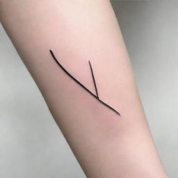 Design a minimalist tattoo that measures up to 12 cm in length and is suitable for covering a 10 cm scar on the shin