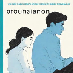 A book cover in blue and black tones featuring a couple sitting with their backs to the viewer