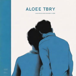 A book cover in blue and black tones featuring a couple sitting with their backs to the viewer