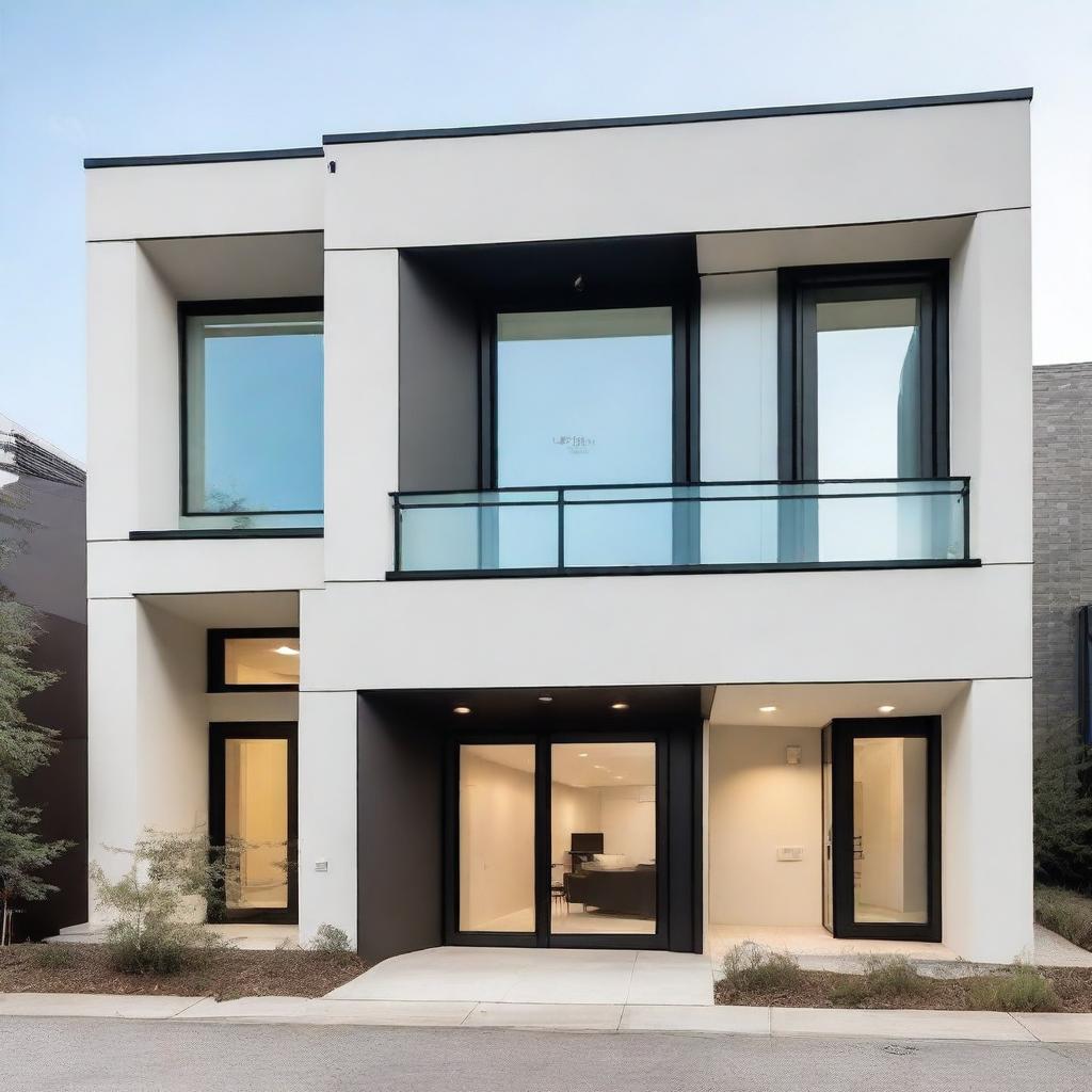 A modern four-story building with ten individual rooms on each floor, each featuring a private bathroom