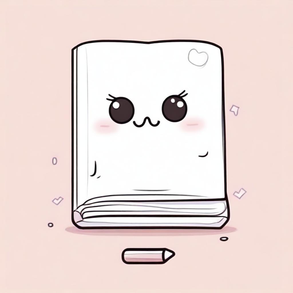 A step-by-step guide on how to draw a kawaii book