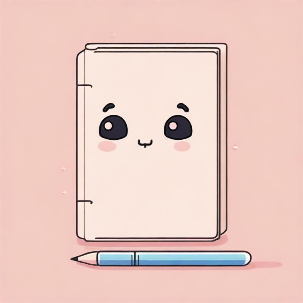 A step-by-step guide on how to draw a kawaii book