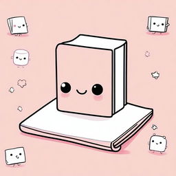 A step-by-step guide on how to draw a kawaii book