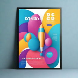 A vibrant and eye-catching advertisement poster featuring a modern product launch