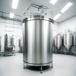 A clean and closed fermenter used in the process of generating lab-grown meat