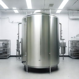 A clean and closed fermenter used in the process of generating lab-grown meat