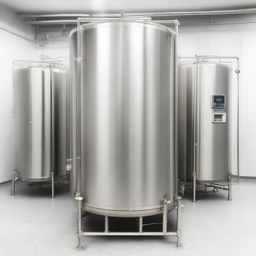 A clean and closed fermenter used in the process of generating lab-grown meat