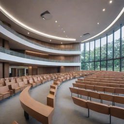 Integrated lecture building, luxurious and modern, worth 65 billion rupiah, featuring smart classrooms and cutting-edge facilities.