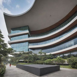 Integrated lecture building, luxurious and modern, worth 65 billion rupiah, featuring smart classrooms and cutting-edge facilities.