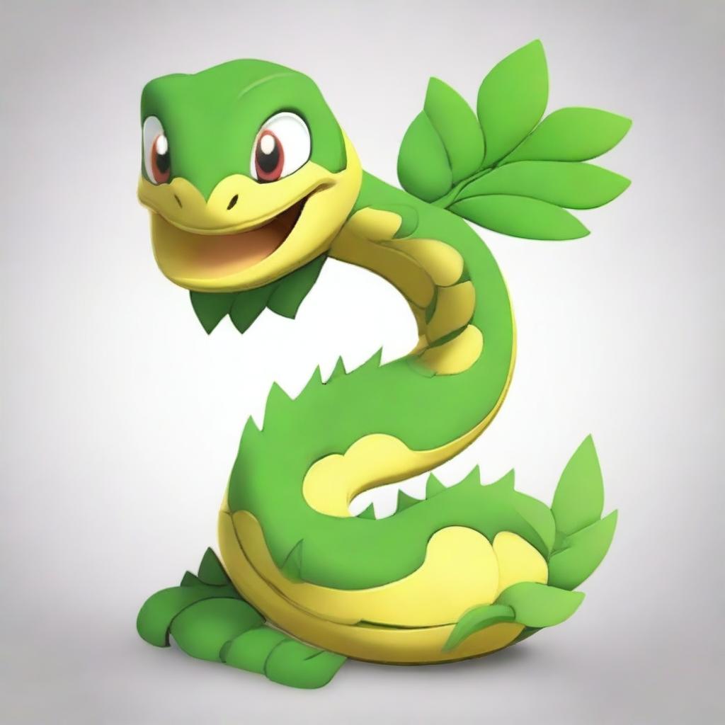 Create a plant-type Pokémon inspired by a snake