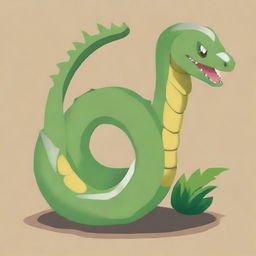 Create a plant-type Pokémon inspired by a snake