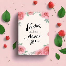 Create a book cover with the title 'toda carta de amor que eu já te escrevi' and the subtitle '(mesmo quando eu não sabia que era uma)' written in romantic and beautiful handwritten letters