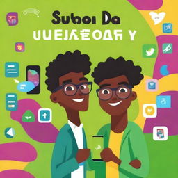 A vibrant and engaging book cover titled 'Segredos da Vida do Jovem Empreendedor: Desvendando o Poder do App KIWIFY'