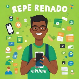 A vibrant and engaging book cover titled 'Segredos da Vida do Jovem Empreendedor: Desvendando o Poder do App KIWIFY'