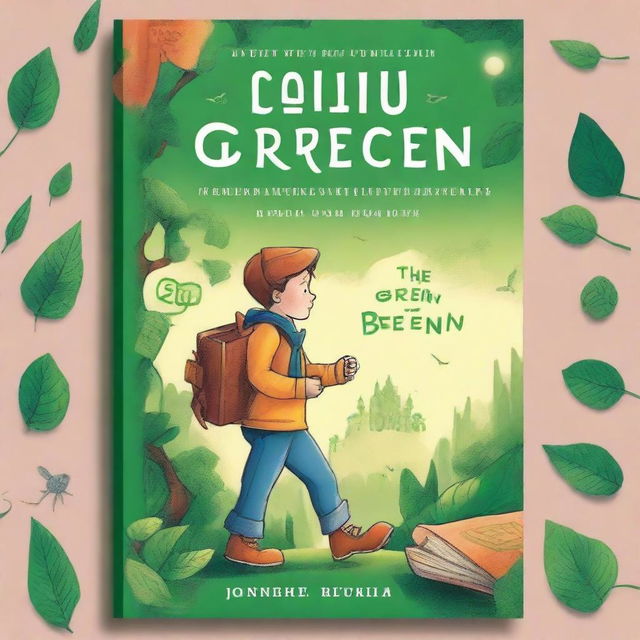 Create a book cover for 'The Curious Adventures of Benjamin Green' by Urisha 