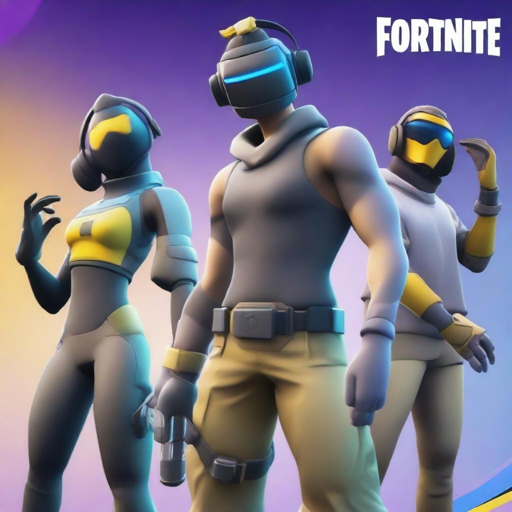 Create an image of a gamer playing Bonelab VR using Fortnite skins only, showcasing a no avatar switching challenge