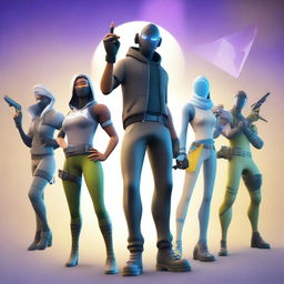 Create an image of a gamer playing Bonelab VR using Fortnite skins only, showcasing a no avatar switching challenge