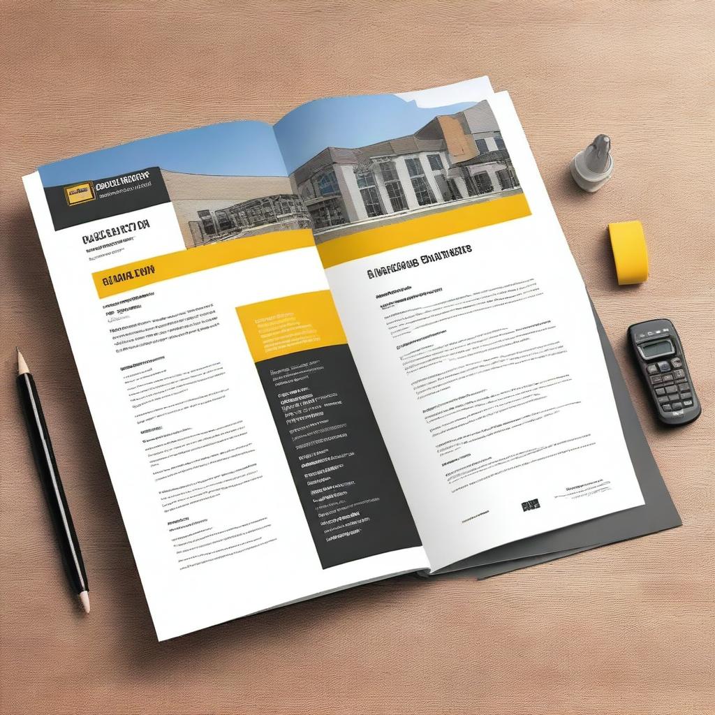 Create a professional cover page for a construction company