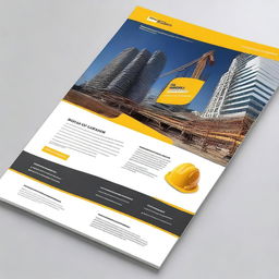 Create a professional cover page for a construction company