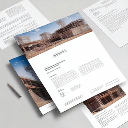 Create a professional cover page for a construction company