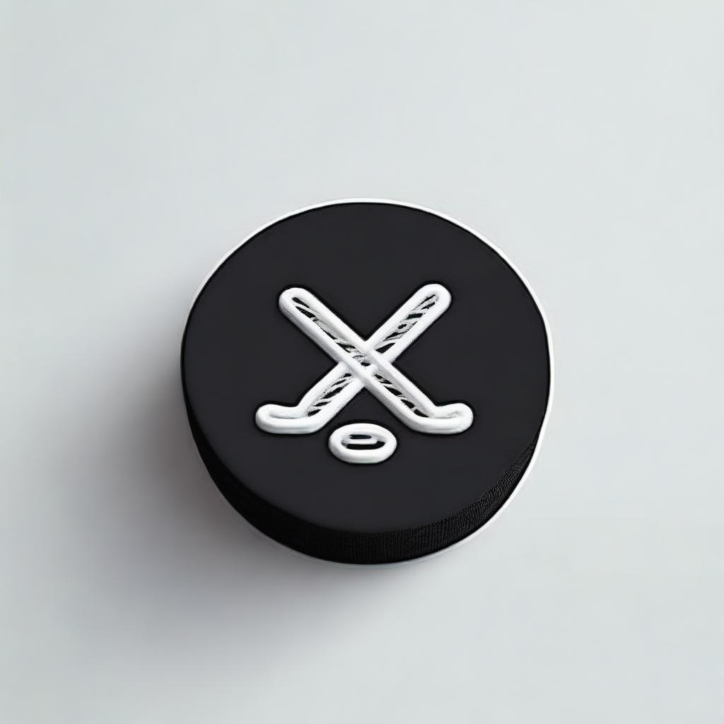 Create a simple circular design of a hockey puck