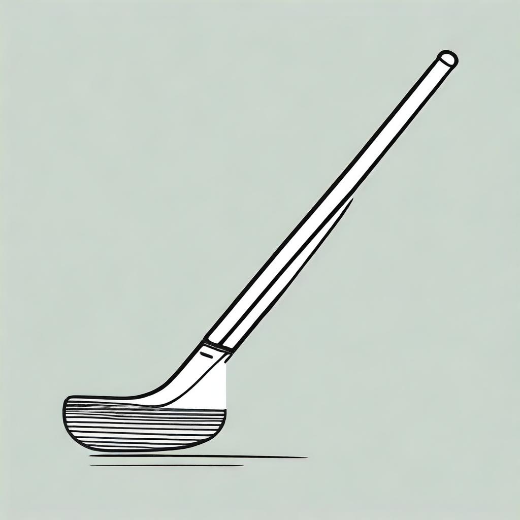 Create a simple design of a hockey stick