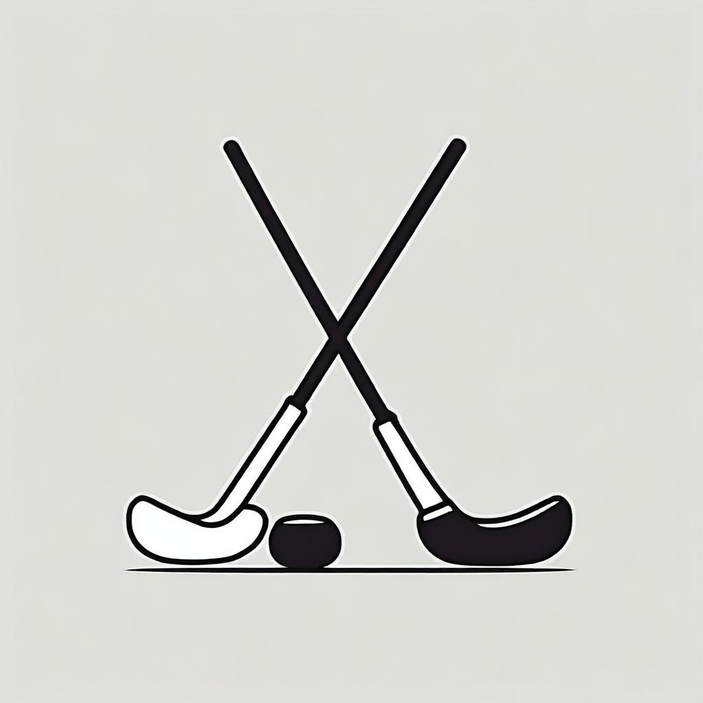 Create a simple design of a hockey stick