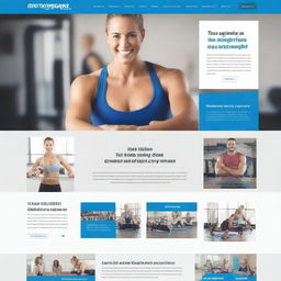 Create a website design for a gym