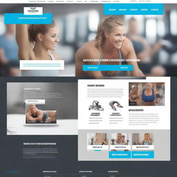 Create a website design for a gym