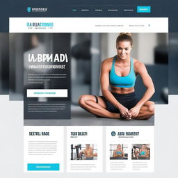 Create a website design for a gym