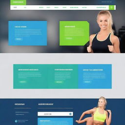 Create a sleek and modern navigation bar design for a gym website