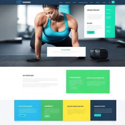 Create a sleek and modern navigation bar design for a gym website