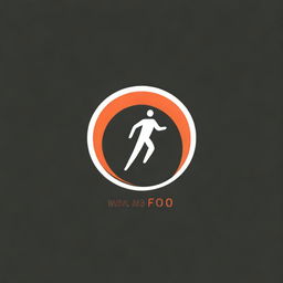 A sleek and modern logo featuring a running figure