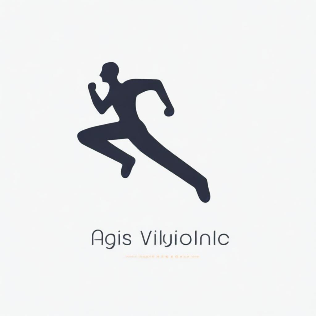 A creative logo featuring a figure in a running pose on a bed