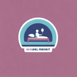 A unique and playful logo featuring a figure sleeping in a running pose on a bed