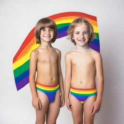 A boy with straight hair celebrating his identity as a gay individual