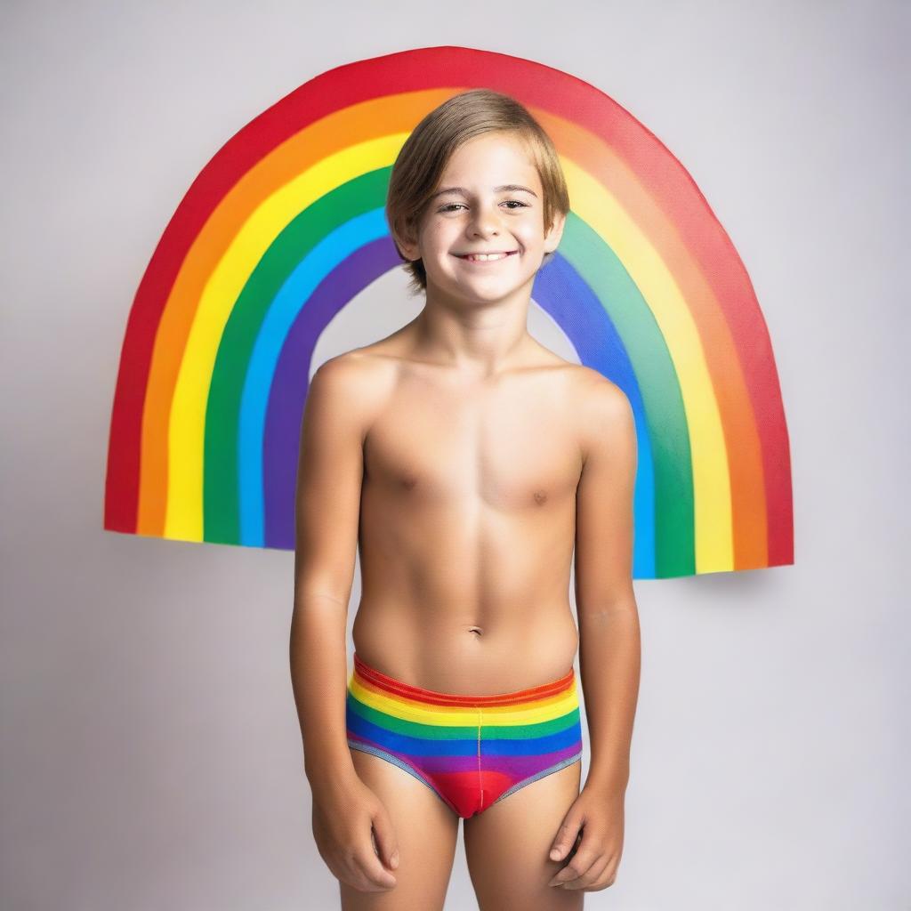 A boy with straight hair celebrating his identity as a gay individual