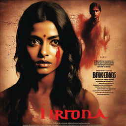 A brown-skinned Indian woman in her 20s, depicted from behind or in profile to avoid showing her front face, is portrayed as a psycho killer on a date night