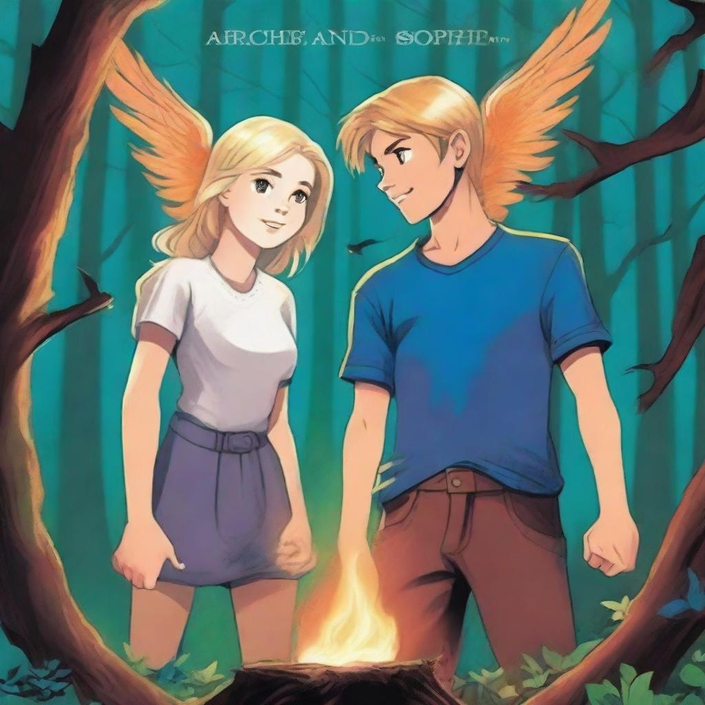 A book cover for a fantasy novel titled 'Archie and Sophie: The Hidden Truth'