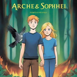 A book cover for a fantasy novel titled 'Archie and Sophie: The Hidden Truth'