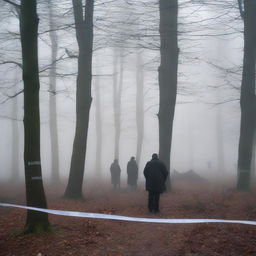 A mysterious murder scene in a forest on the hill of Brixton Hill