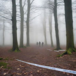 A mysterious murder scene in a forest on the hill of Brixton Hill