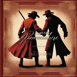 A book cover featuring a duel between two people, with the title 'Dardos, Pasión y Redención'