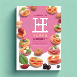 Create an ebook cover for a book about finger foods and canapés