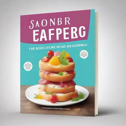 Create an ebook cover for a book about finger foods and canapés