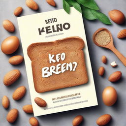 Create a visually appealing cover for a Keto Bread Cookbook