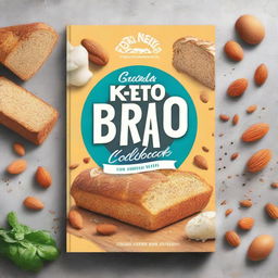 Create a visually appealing cover for a Keto Bread Cookbook