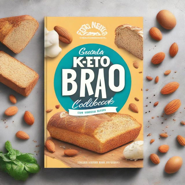 Create a visually appealing cover for a Keto Bread Cookbook