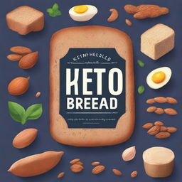 Design a captivating cover for a Keto Bread Cookbook